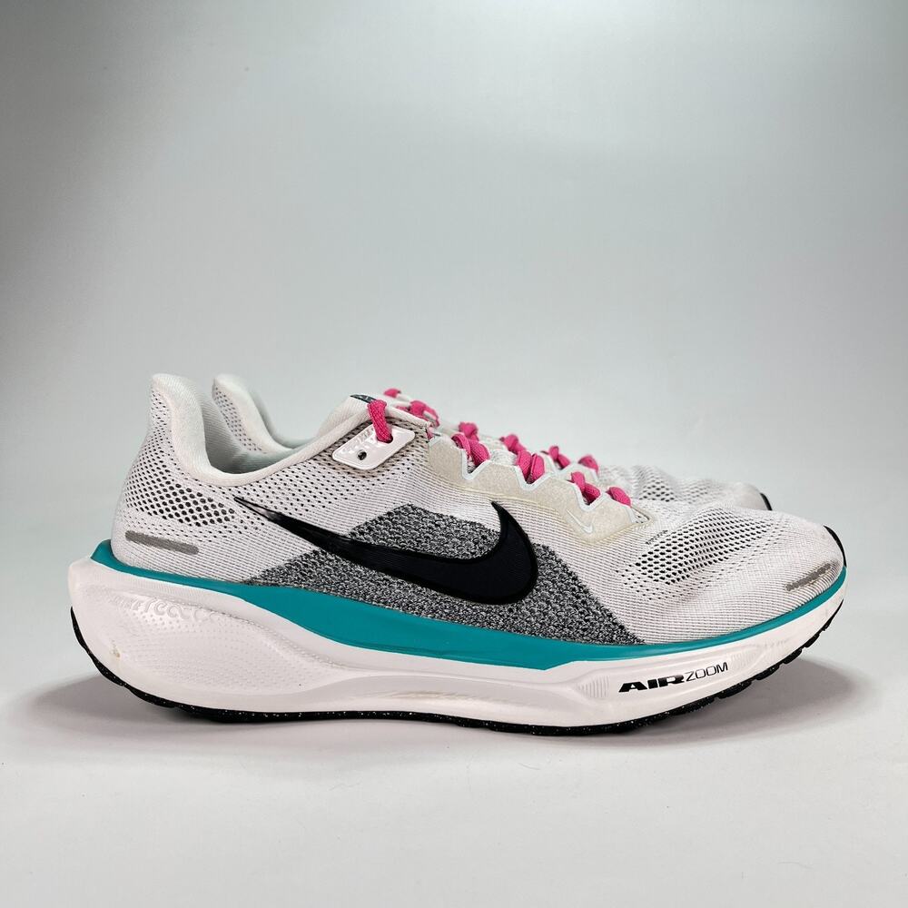 Nike Pegasus 41 White Black Teal Pink Running Shoes FD2722-103 Men's Size 11